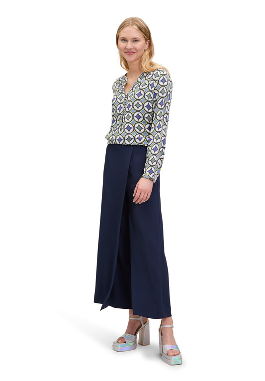 Cartoon Bluse Blue Green
