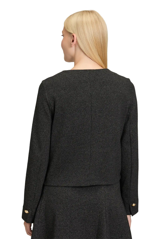 Cartoon Blazer-Jacke Grau/Schwarz