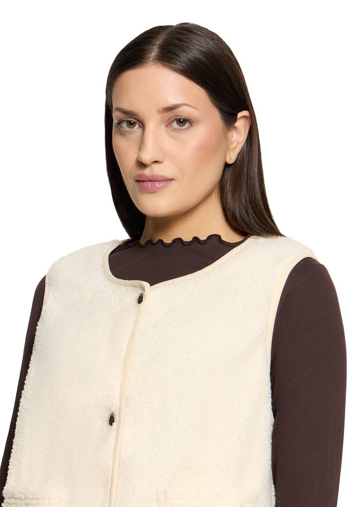 Cartoon Sweat Jacke Kurz ohne Arm White Swan