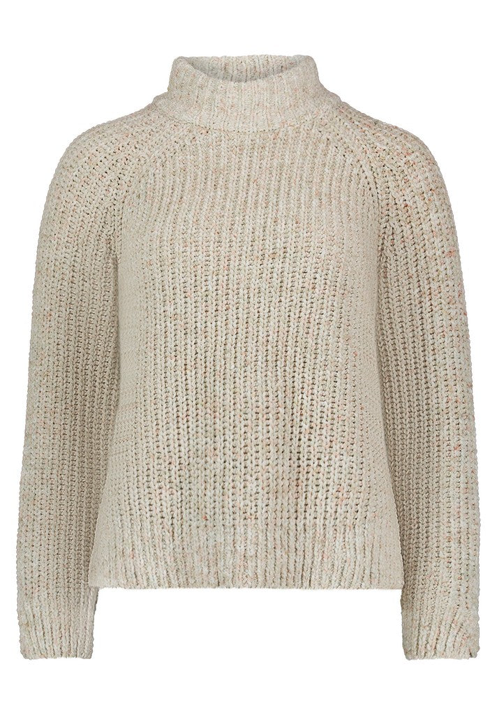 Cartoon Strickpullover Kurz 1/1 Arm Creme/Grün