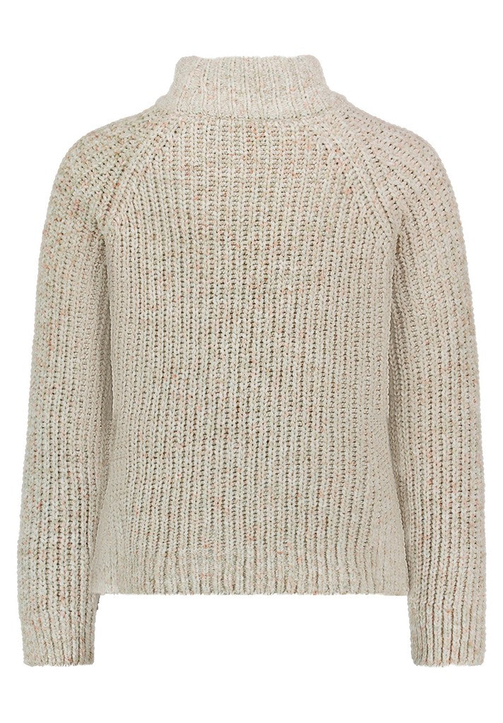 Cartoon Strickpullover Kurz 1/1 Arm Creme/Grün