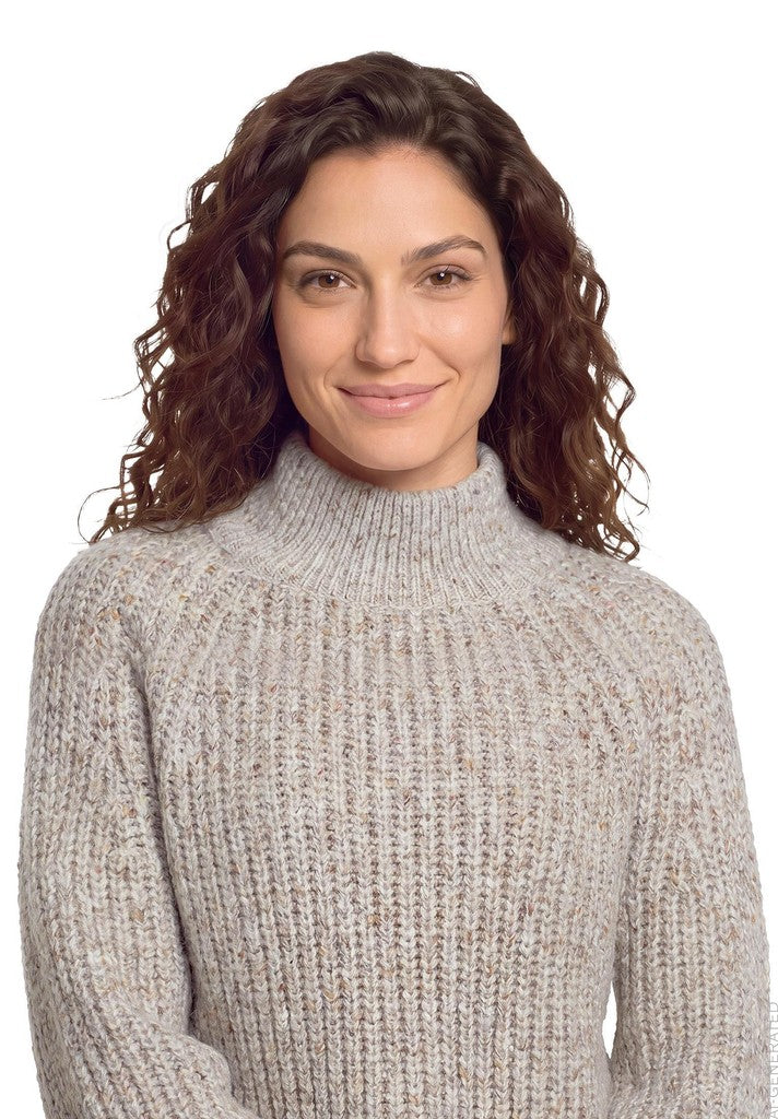 Cartoon Strickpullover Creme Camel