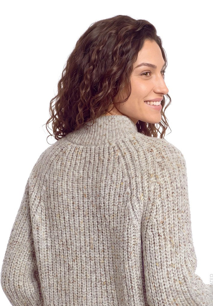 Cartoon Strickpullover Creme Camel