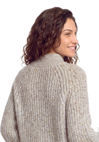 Cartoon Strickpullover Creme Camel