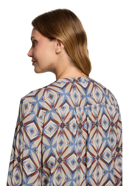 Cartoon Bluse Kurz 1/1 Arm Nature/Blue