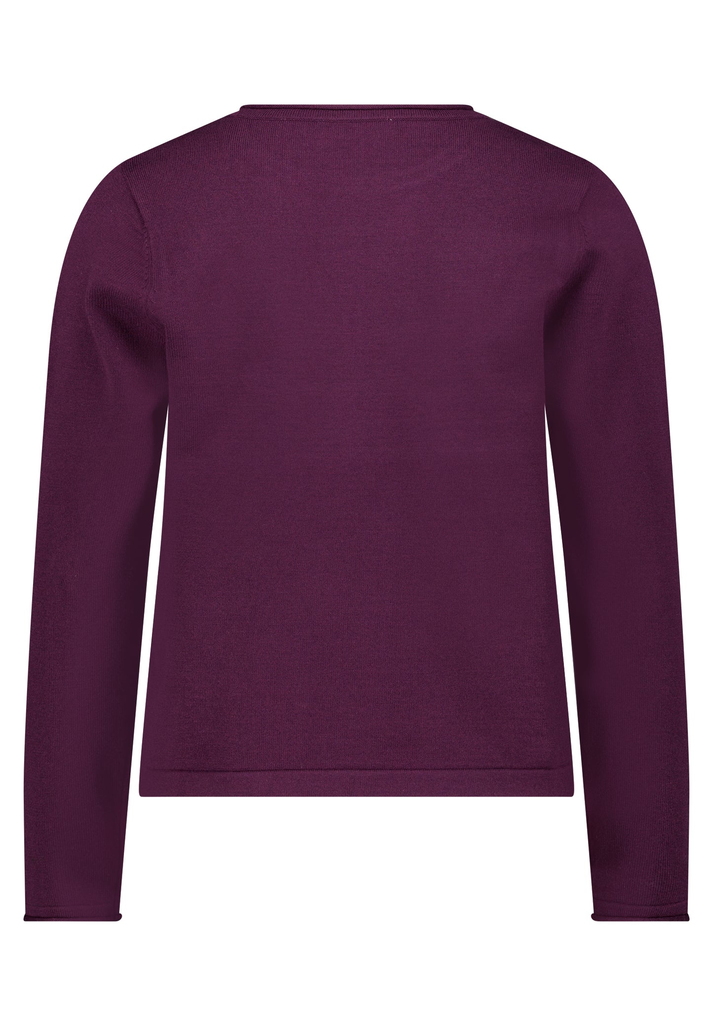 Cartoon Strickpullover Kurz 1/1 Arm Dunkle Dahlia