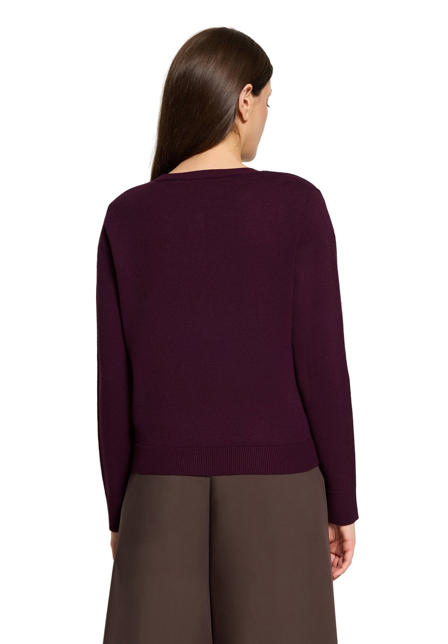 Cartoon Strickjacke Kurz 1/1 Arm Dark Dahlia
