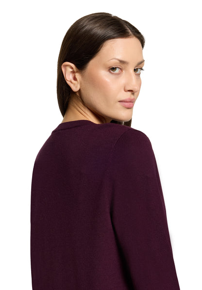 Cartoon Strickjacke Kurz 1/1 Arm Dark Dahlia