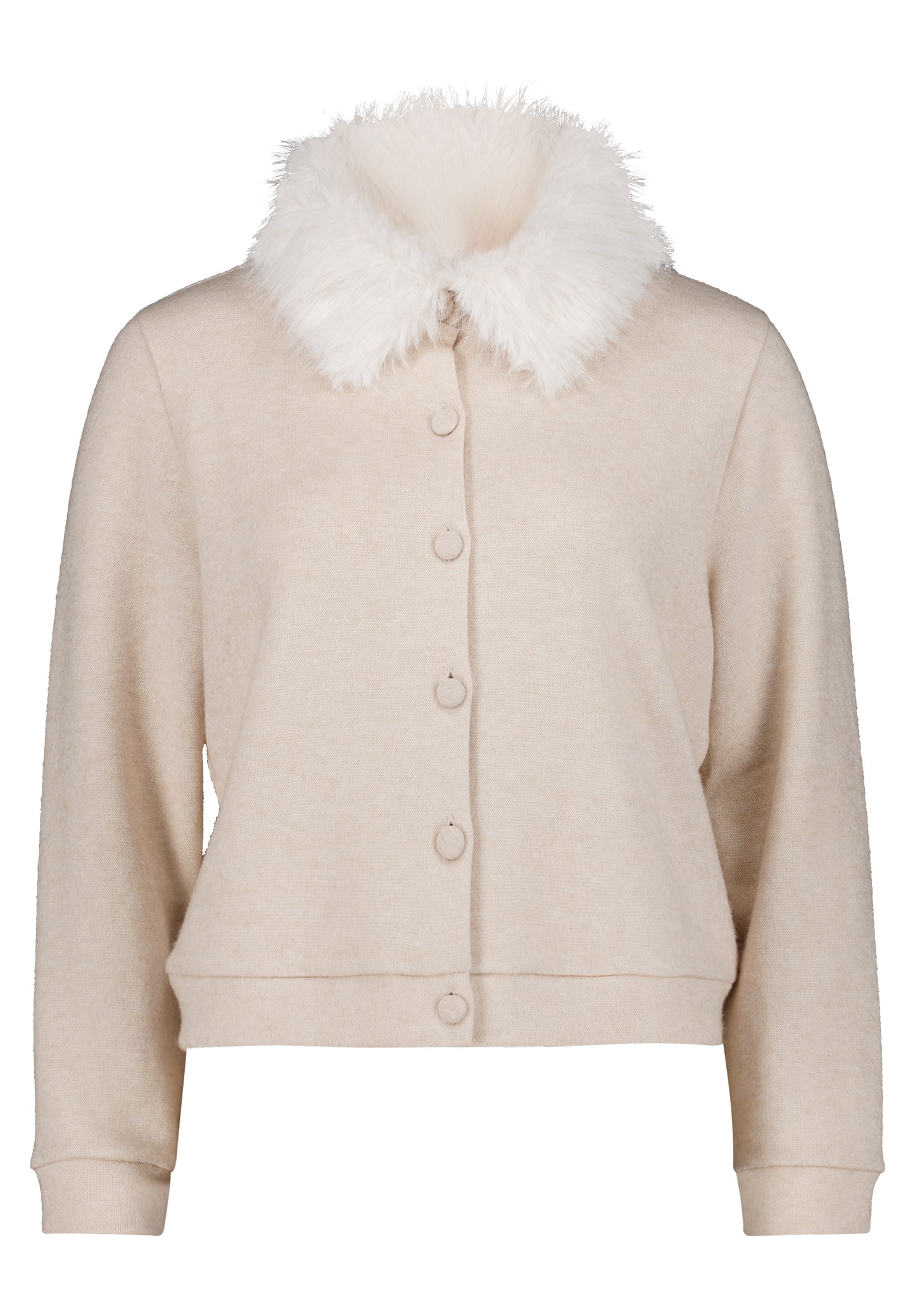 Cartoon Shirt Jacke Kurz 1/1 Arm Hellbeige Meliert