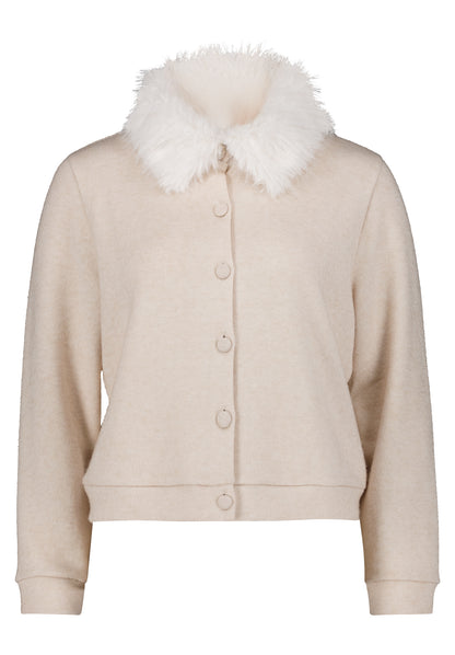 Cartoon Shirt Jacke Kurz 1/1 Arm Hellbeige Meliert