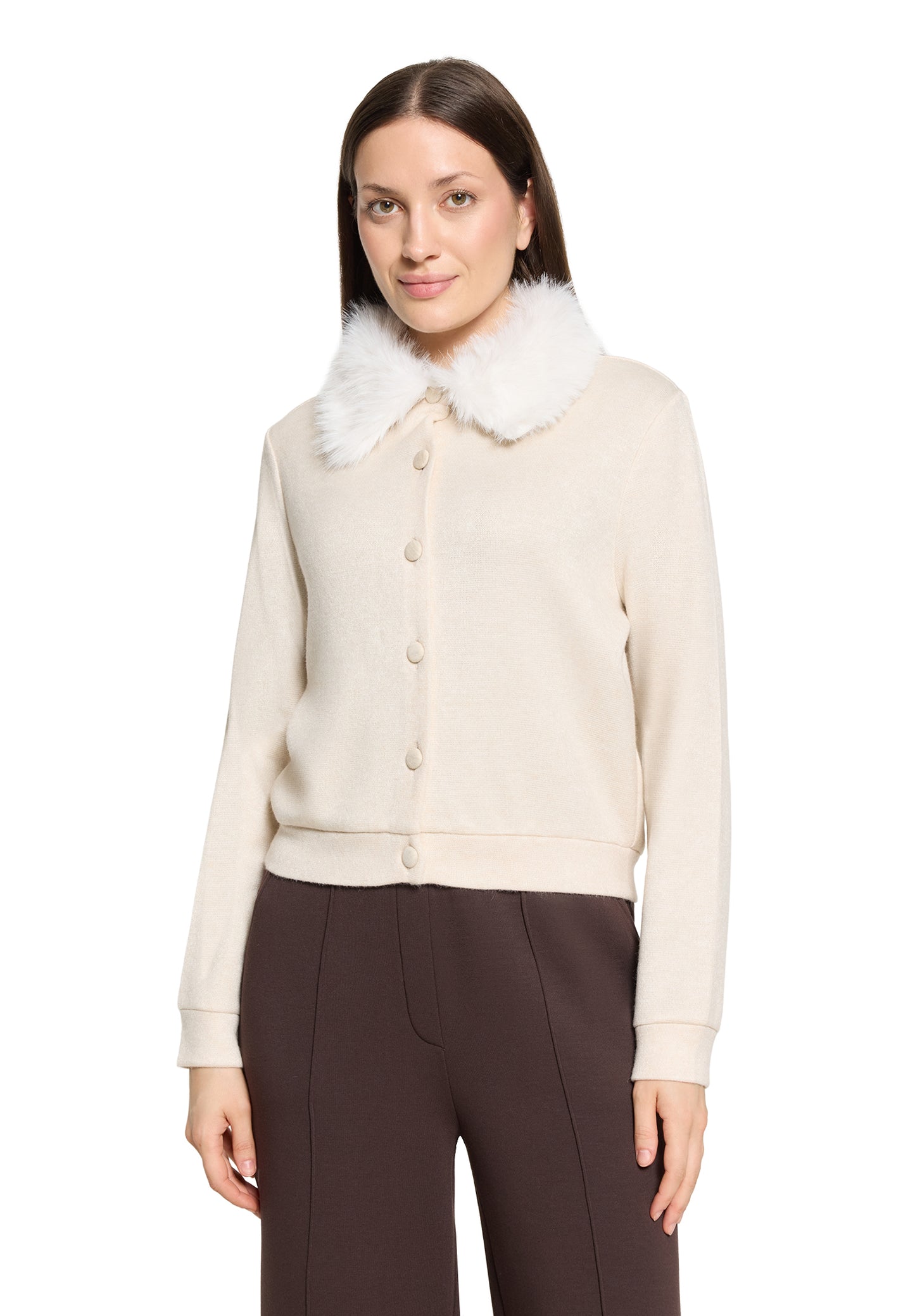 Cartoon Shirt Jacke Kurz 1/1 Arm Hellbeige Meliert