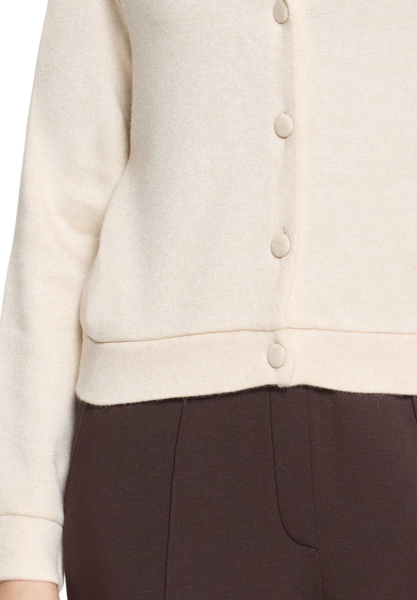Cartoon Shirt Jacke Kurz 1/1 Arm Hellbeige Meliert
