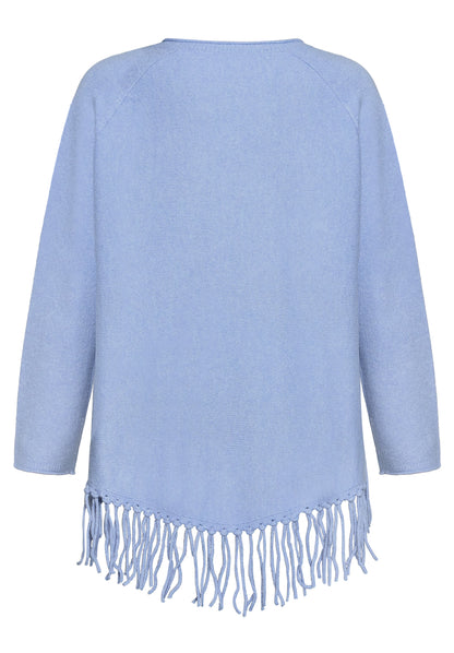 Cartoon Strickpullover Lang 1/1 Arm in der Farbe Hellblau