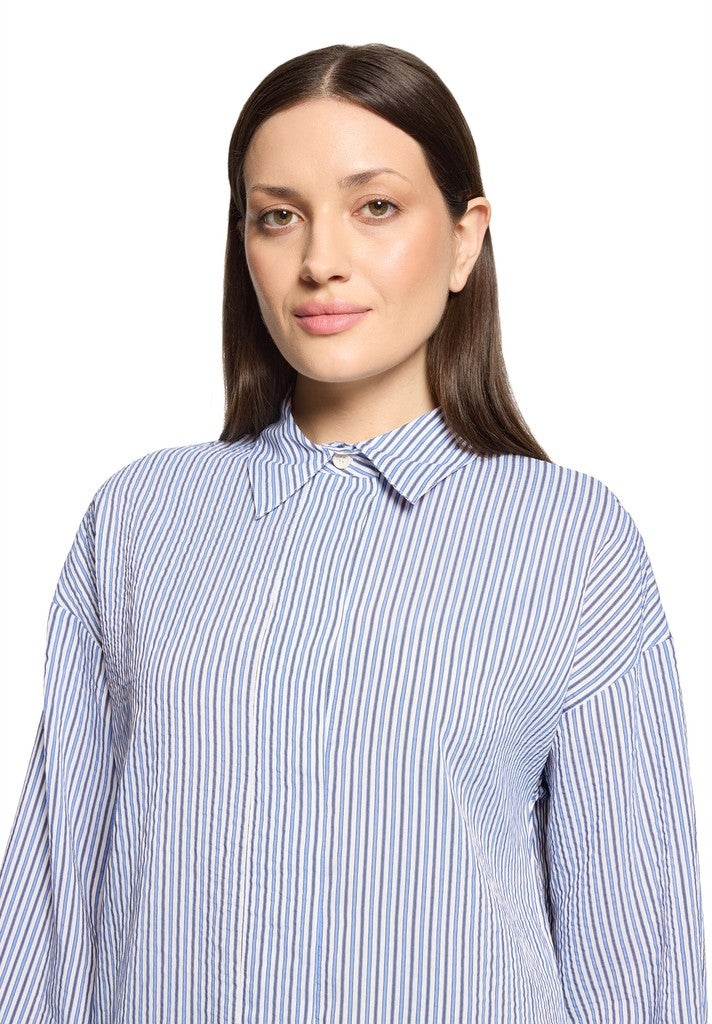 Cartoon Bluse Kurz 1/1 Arm Blue/White