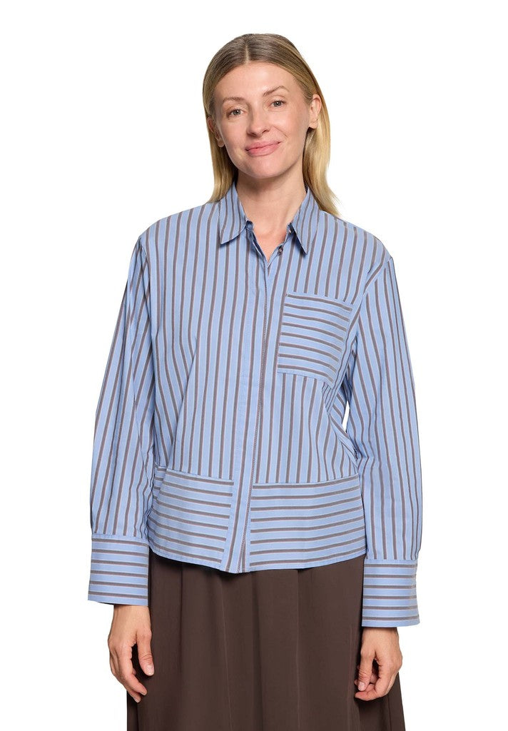Cartoon Bluse Kurz 1/1 Arm Light Blue/Dark Blue