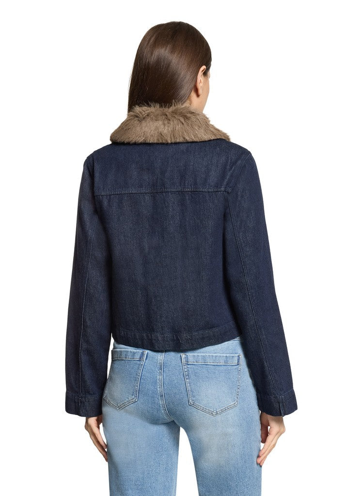Cartoon Blazerjacke Kurz 1/1 Arm Patch Blue/Brown