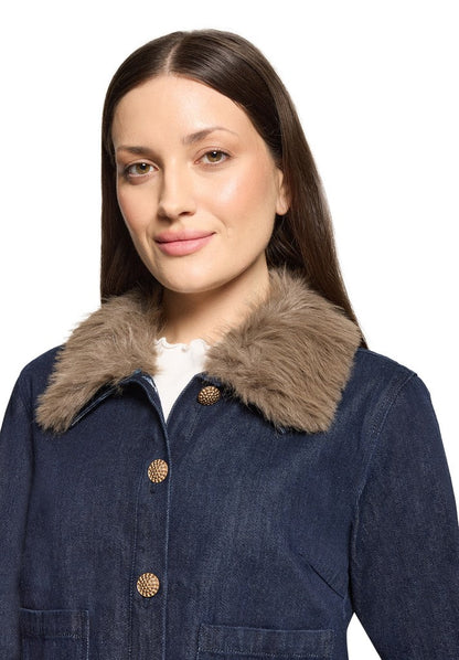 Cartoon Blazerjacke Kurz 1/1 Arm Patch Blue/Brown