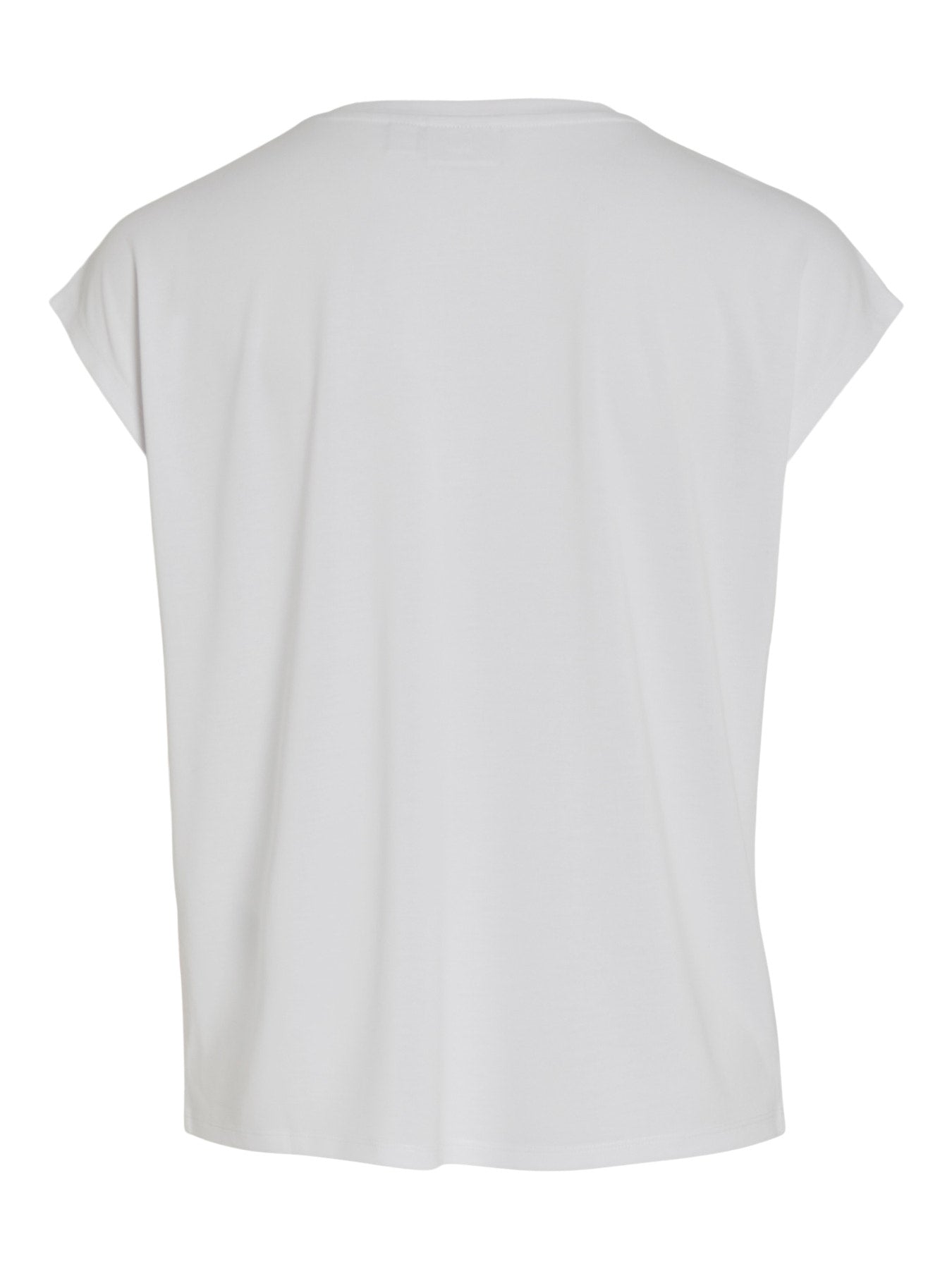 Vila T-Shirt VIMODALA V-NECK S/S TOP - Optical Snow