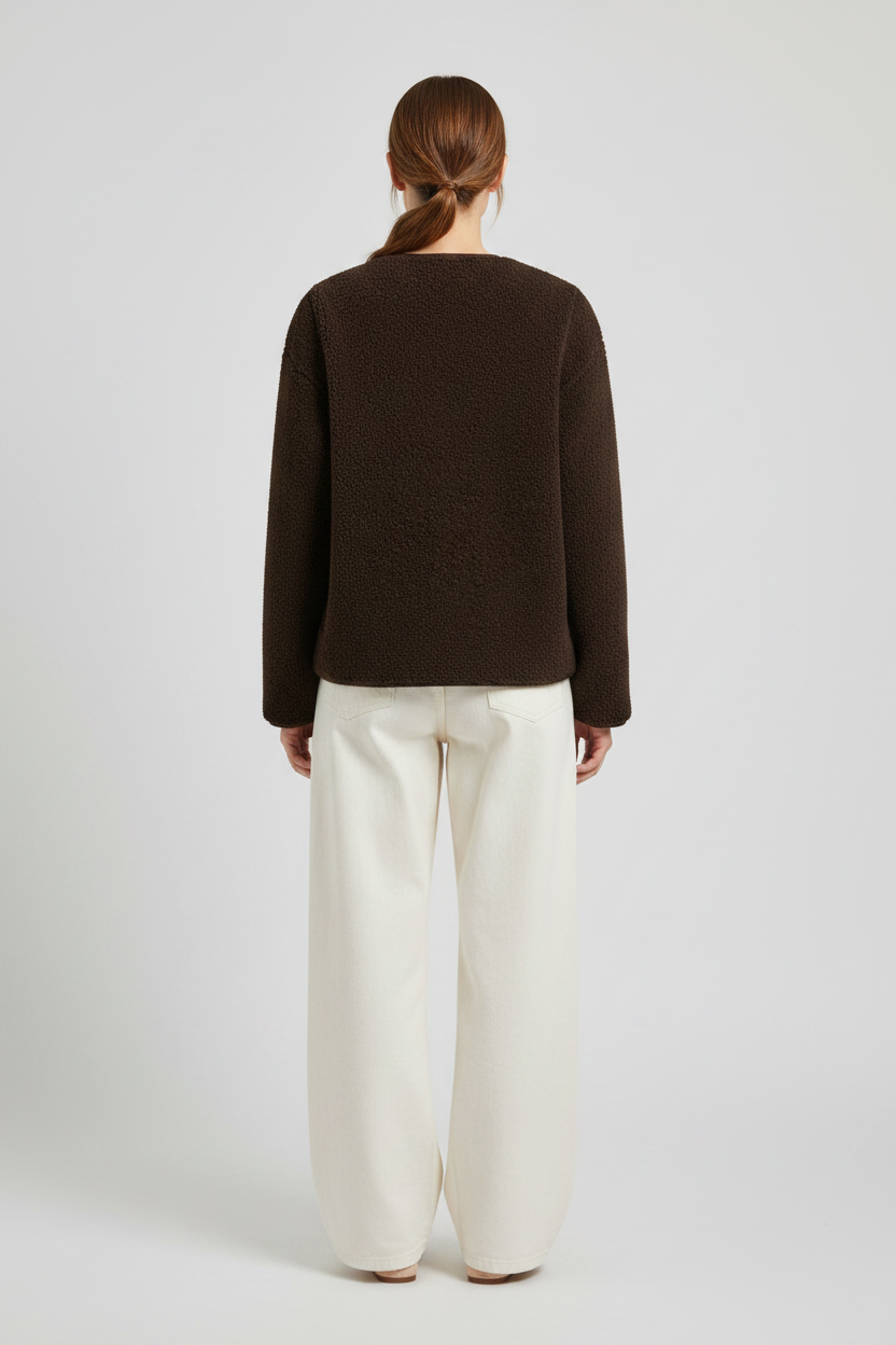 Vila Jacke Teddy Coffee Bean