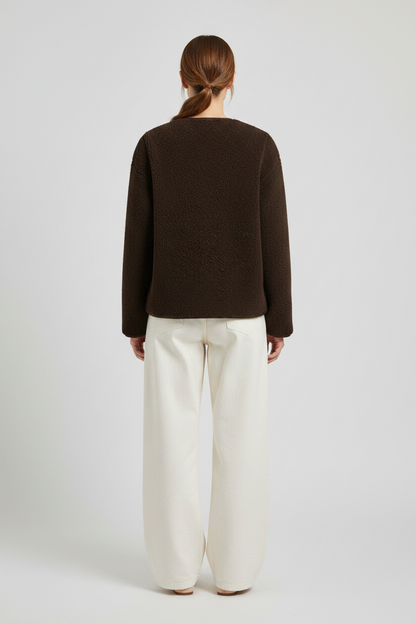 Vila Jacke Teddy Coffee Bean