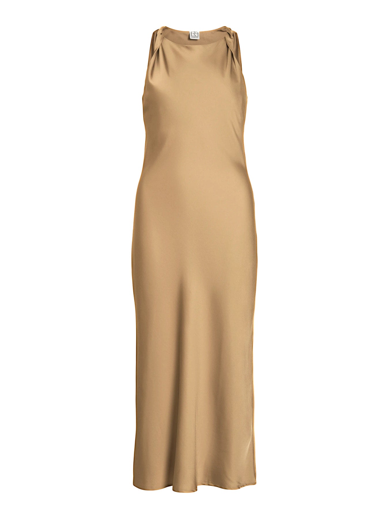 Vila ROUGE EDIT Midikleid ROUSHYRAS S/L MIDI DRESS/2 - Petrified Oak