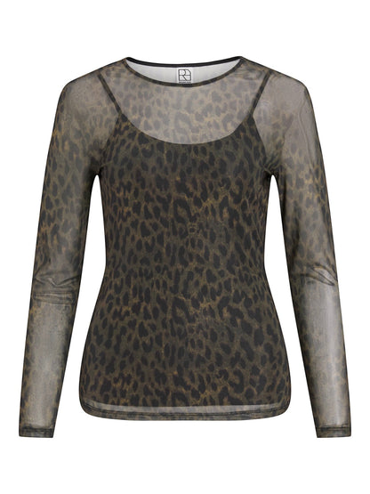 Rouge Edit ROUMESSA L/S O-neck TOP Dull Gold Leo