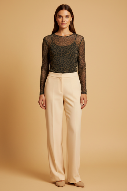Rouge Edit ROUMESSA L/S O-neck TOP Dull Gold Leo