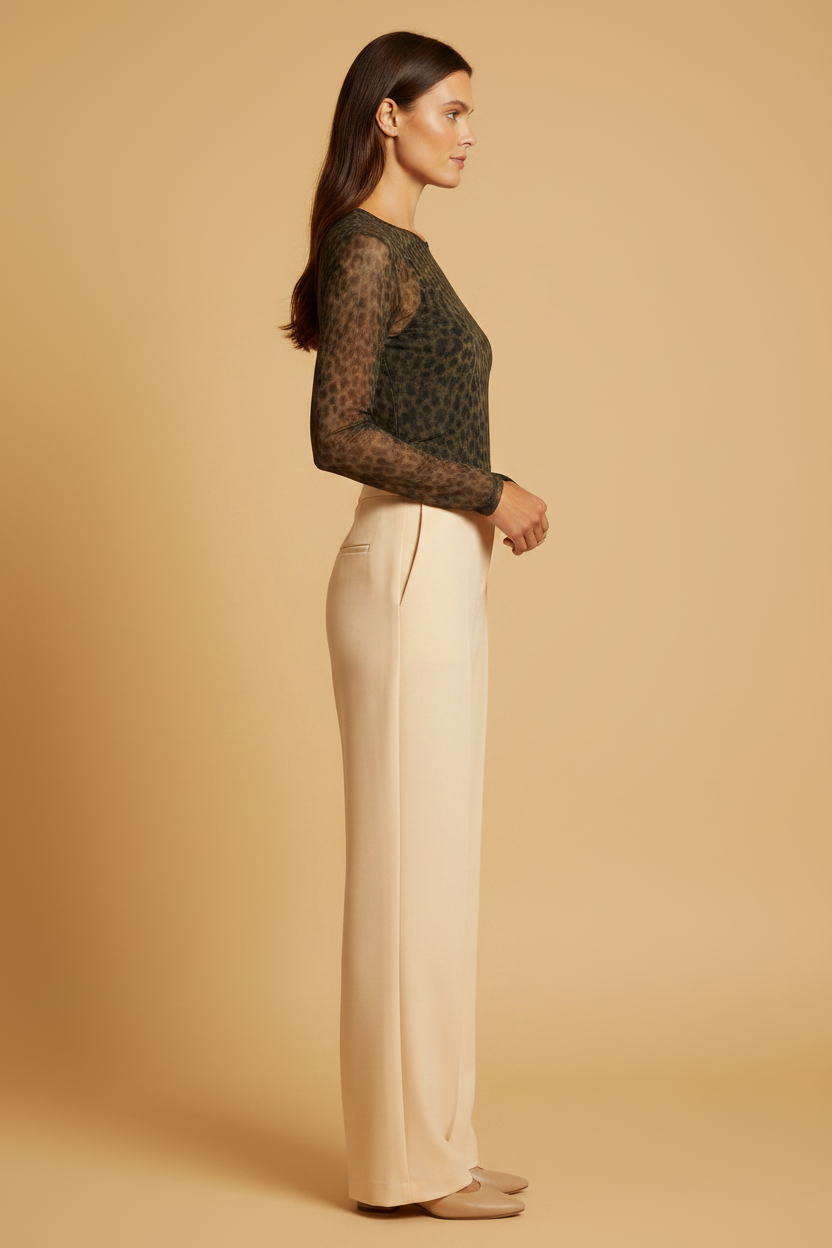 Rouge Edit ROUMESSA L/S O-neck TOP Dull Gold Leo