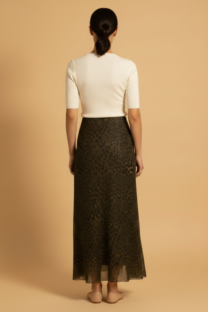 Rouge Edit ROUMESSA RW ANKLE SKIRT Dull Gold Leo