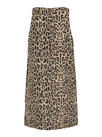 Vila Short dress VIPRISILLA PRI S/L BOATNECK DRESS/VOL/2 - Birch LEO