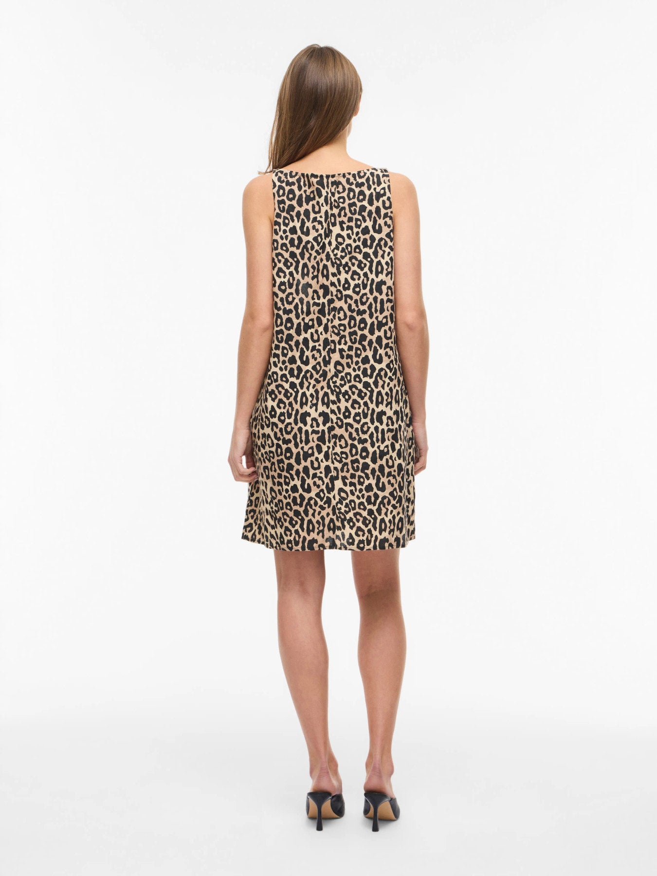 Vila Short dress VIPRISILLA PRI S/L BOATNECK DRESS/VOL/2 - Birch LEO