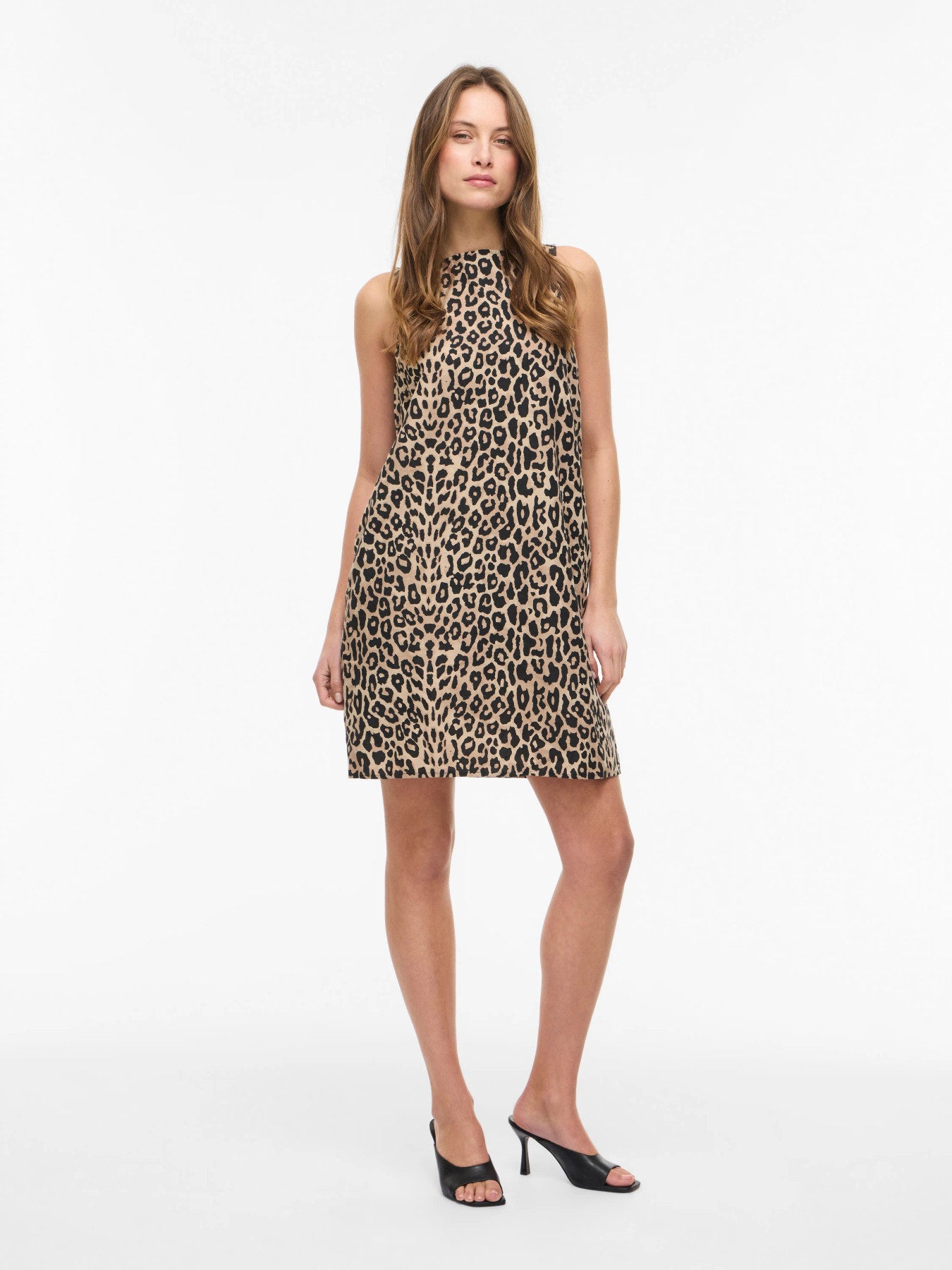 Vila Short dress VIPRISILLA PRI S/L BOATNECK DRESS/VOL/2 - Birch LEO