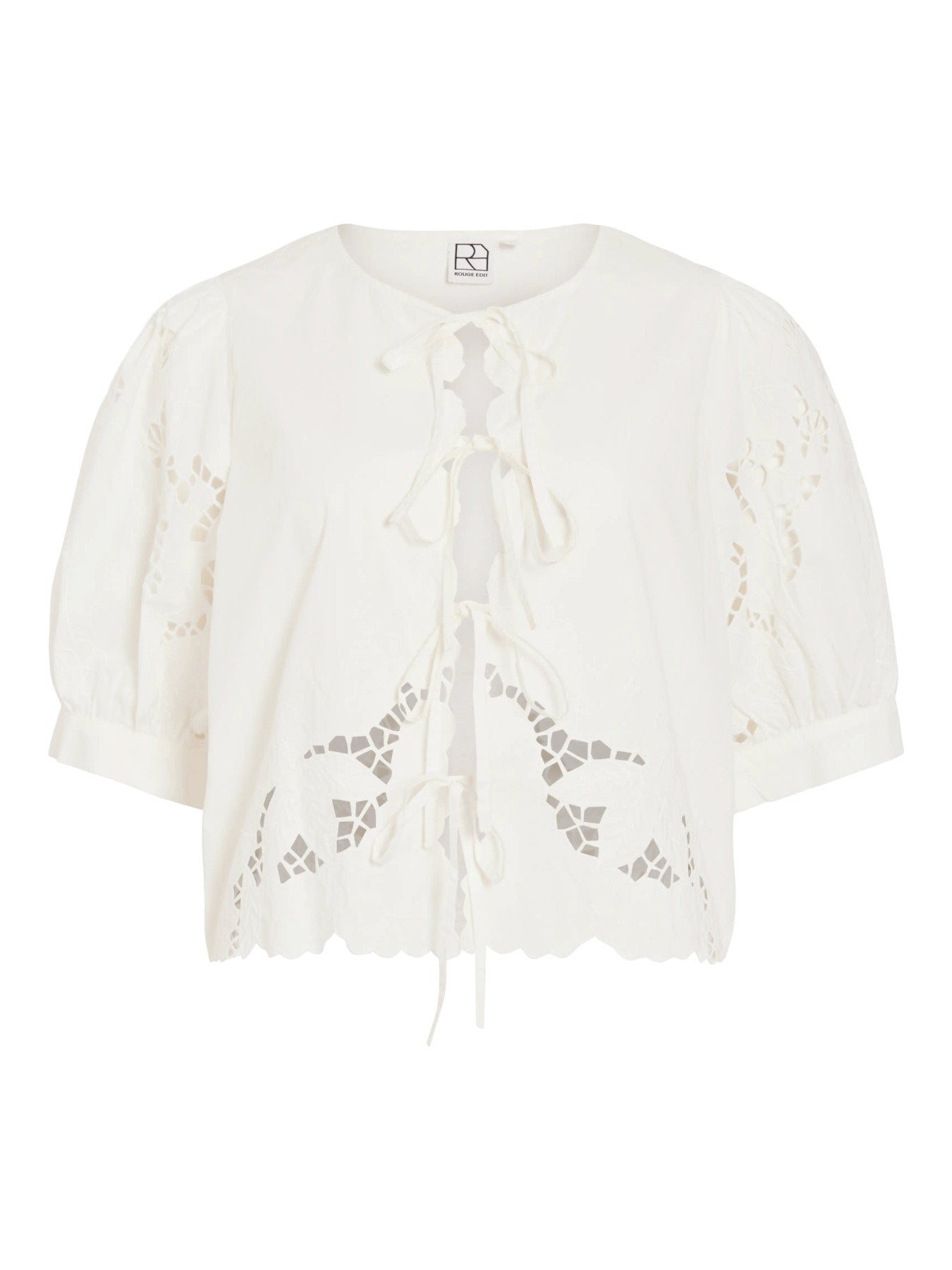 Rouge Edit Top ROUSCARLET 2/4 O-NECK TOP - Cloud Dancer