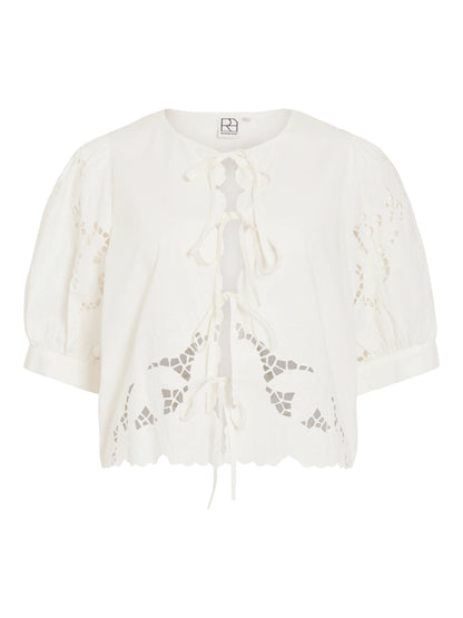 Rouge Edit Top ROUSCARLET 2/4 O-NECK TOP - Cloud Dancer