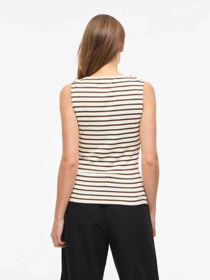 Vila Vila Top VIGARTA O-NECK S/L TOP/PB - Birch