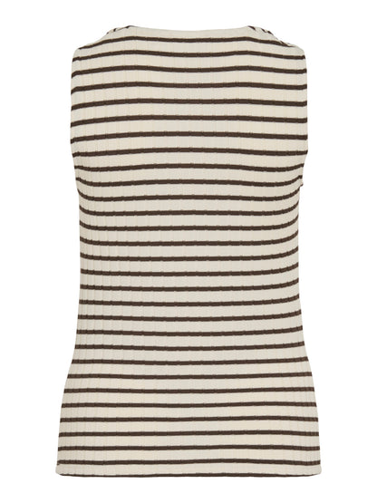 Vila Vila Top VIGARTA O-NECK S/L TOP/PB - Birch