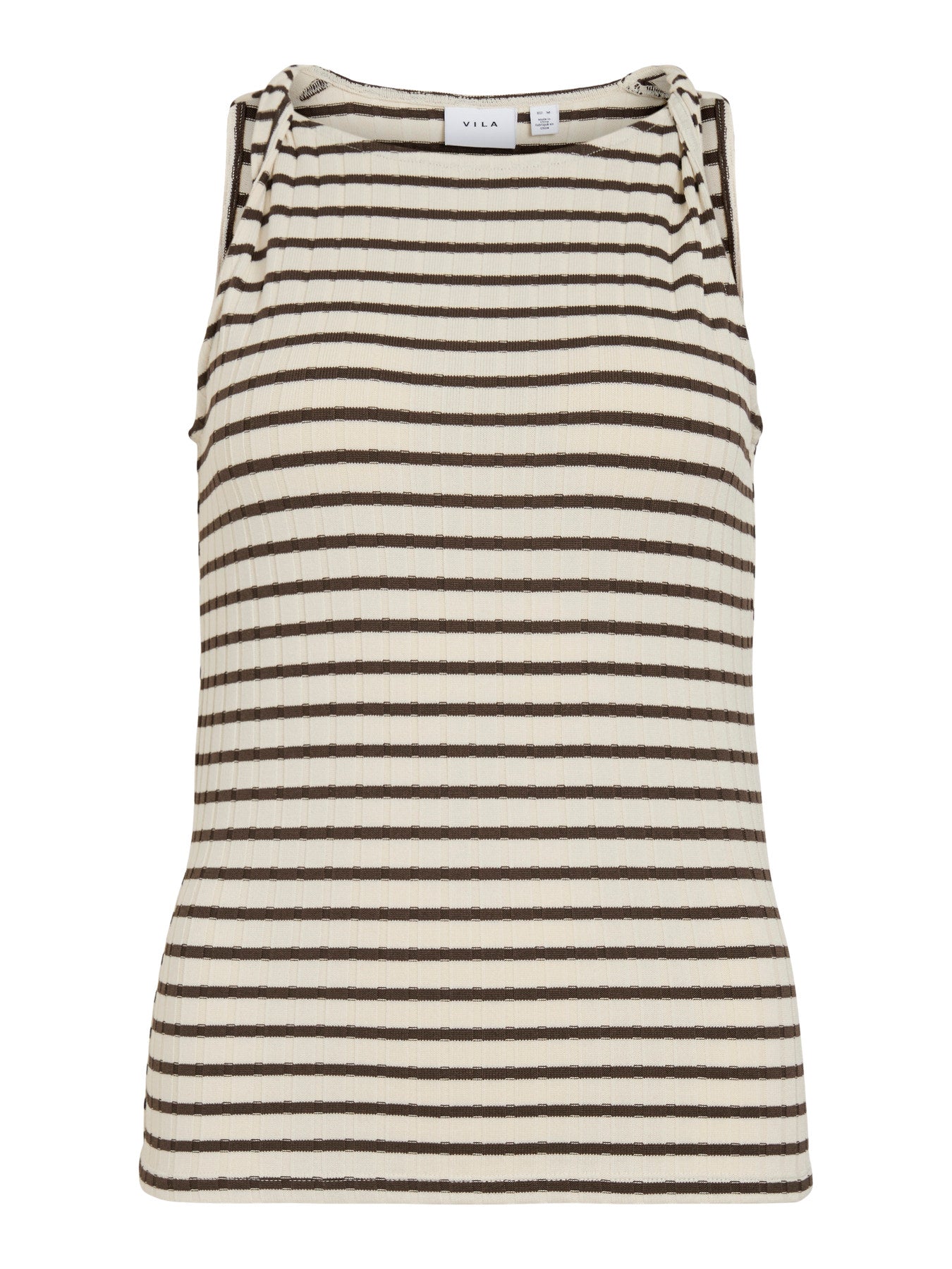 Vila Vila Top VIGARTA O-NECK S/L TOP/PB - Birch
