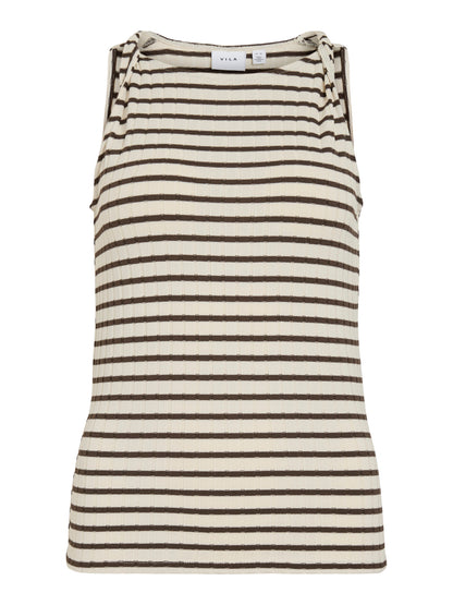 Vila Vila Top VIGARTA O-NECK S/L TOP/PB - Birch
