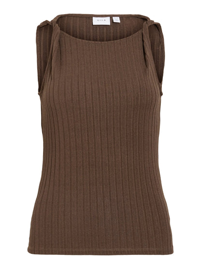 Vila Vila Top VIGARTA O-NECK S/L TOP/PB - Slate Black
