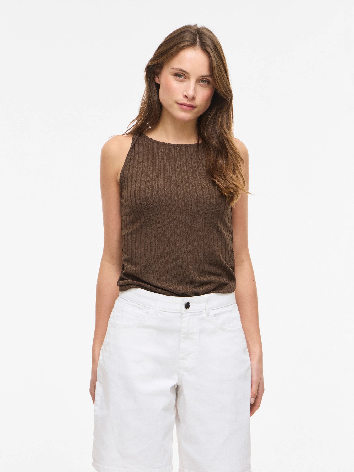 Vila Vila Top VIGARTA O-NECK S/L TOP/PB - Slate Black