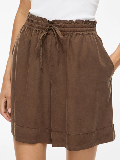 Vila Shorts VITEVIRA HW LOOSE FIT  SHORTS - Slate Black