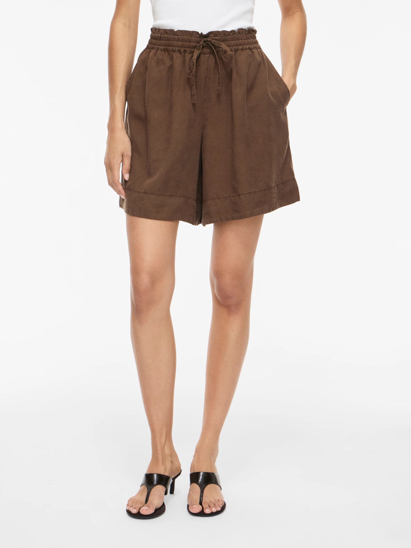 Vila Shorts VITEVIRA HW LOOSE FIT  SHORTS - Slate Black