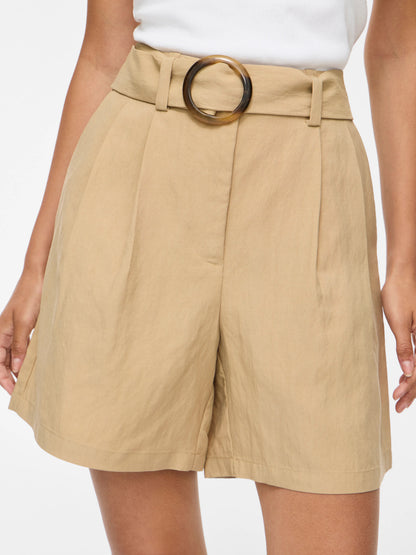 Vila Shorts VIROSITA HW SHORTS - Travertine