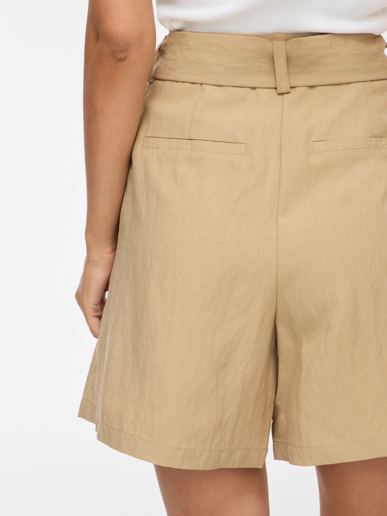 Vila Shorts VIROSITA HW SHORTS - Travertine