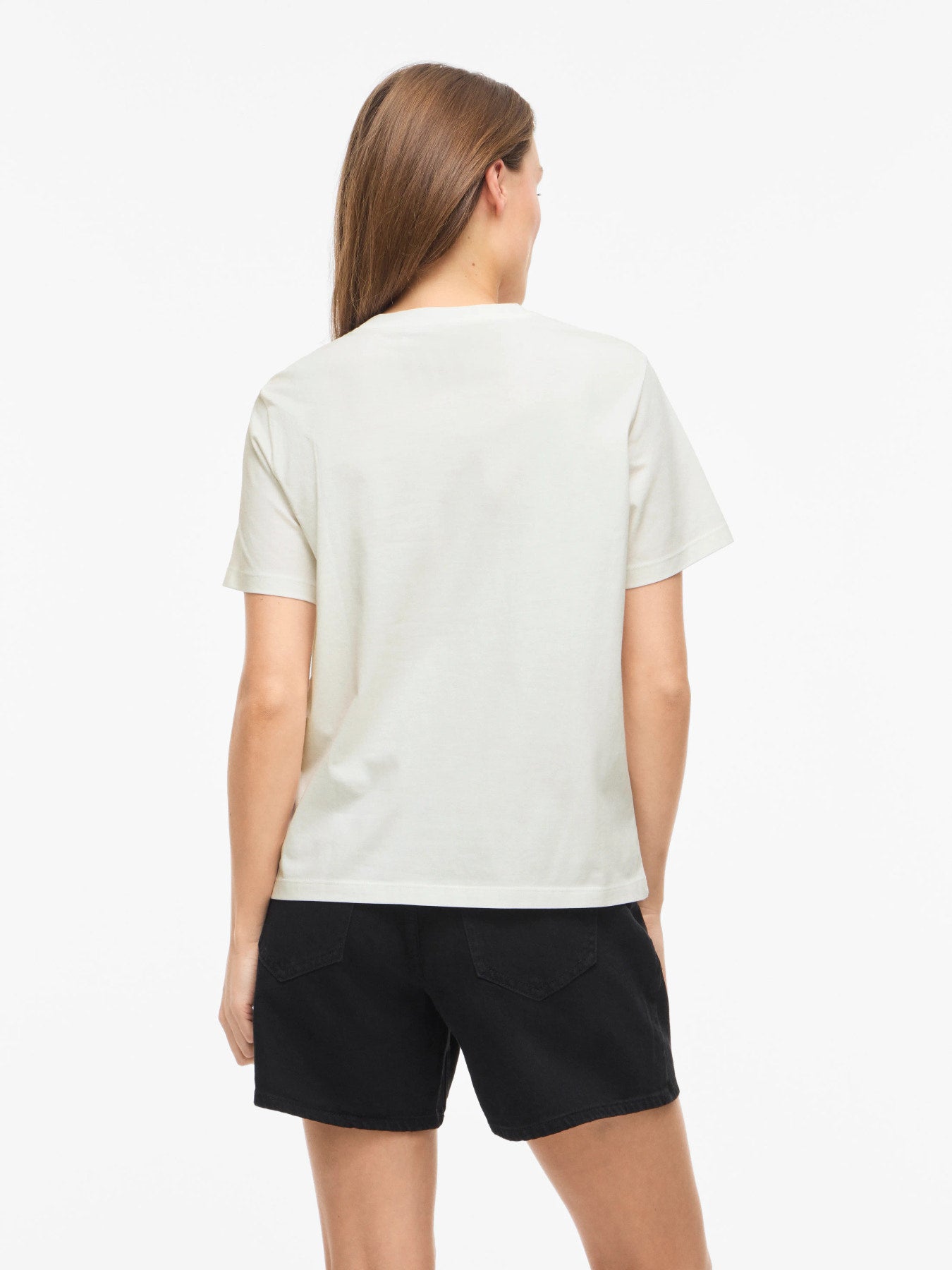 Vila T-Shirt VISYBILLA O-NECK S/S LEMON TOP/PB - Snow White LEMON FIJI FLOWER