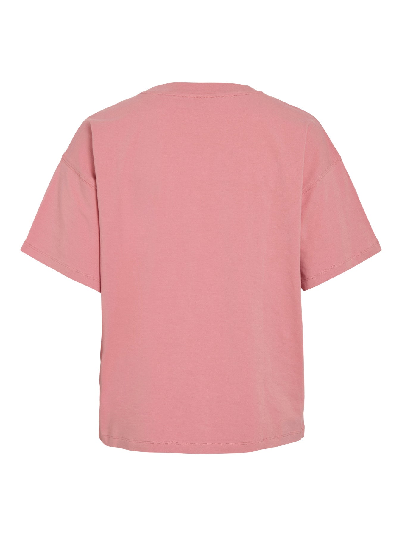 Vila T-Shirt VINORANI PATCH O-NECK S/S T-SHIRT - Mauveglow EMB SNOW WHITE