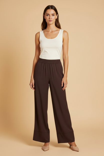 Rouge Edit ROUTONIA HW FL WF TROUSER Seal Brown