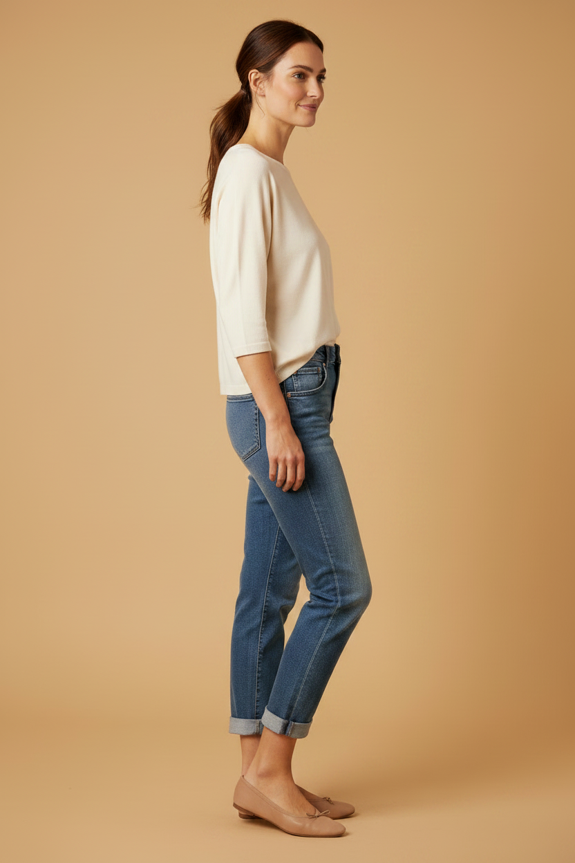Herrlicher Shyra Tap Zip Organic Denim Jeans Navy – Schmal Jeans Damen
