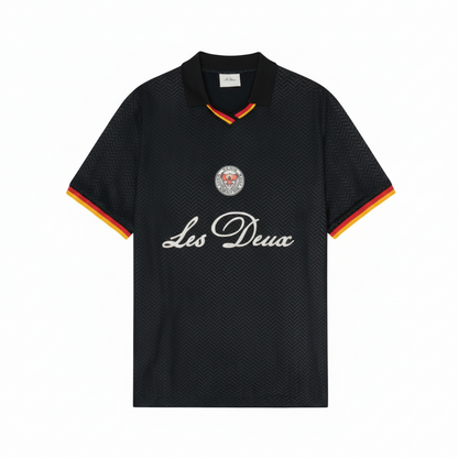 Les Deux Deutschland Fußballtrikot T-Shirt Schwarz Herren