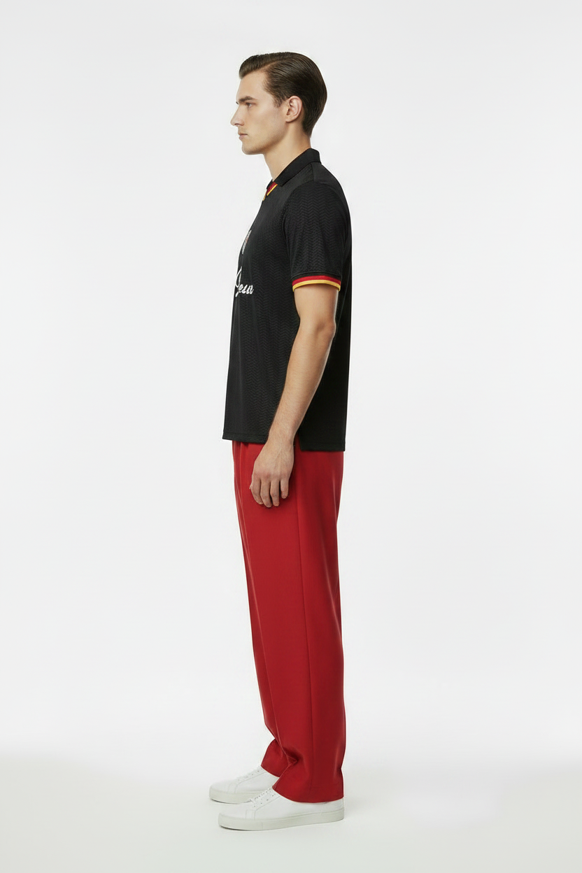 Les Deux Deutschland Fußballtrikot T-Shirt Schwarz Herren